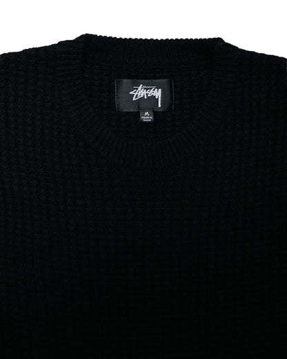 Stüssy Waffle Cashmere Sweater Black