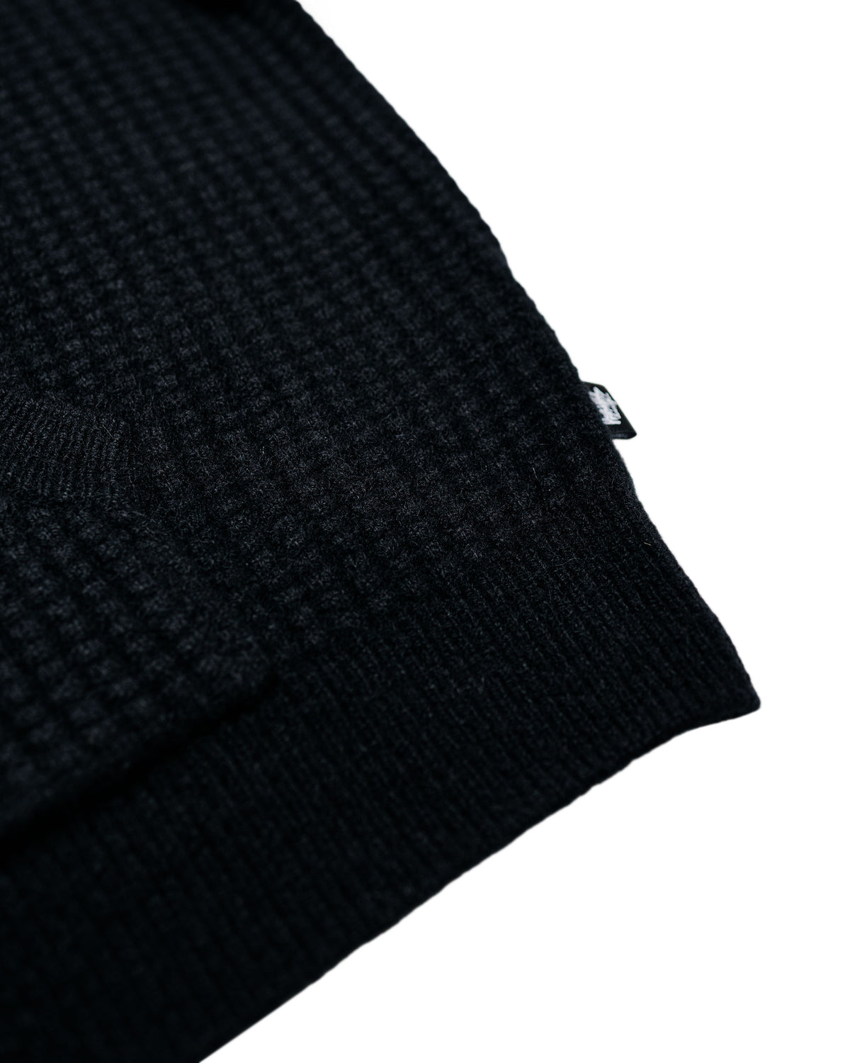 Stüssy Waffle Cashmere Zip Hood Black