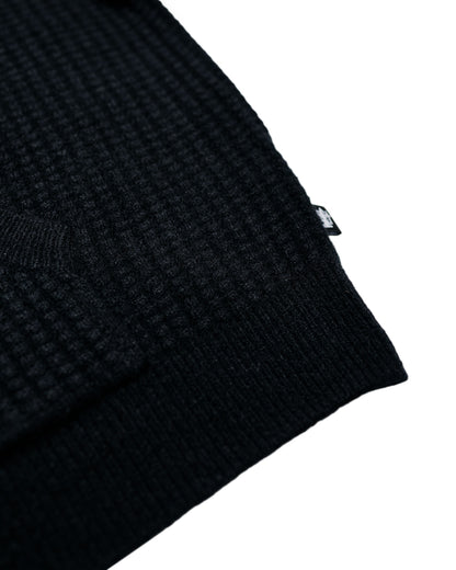 Stüssy Waffle Cashmere Zip Hood Black