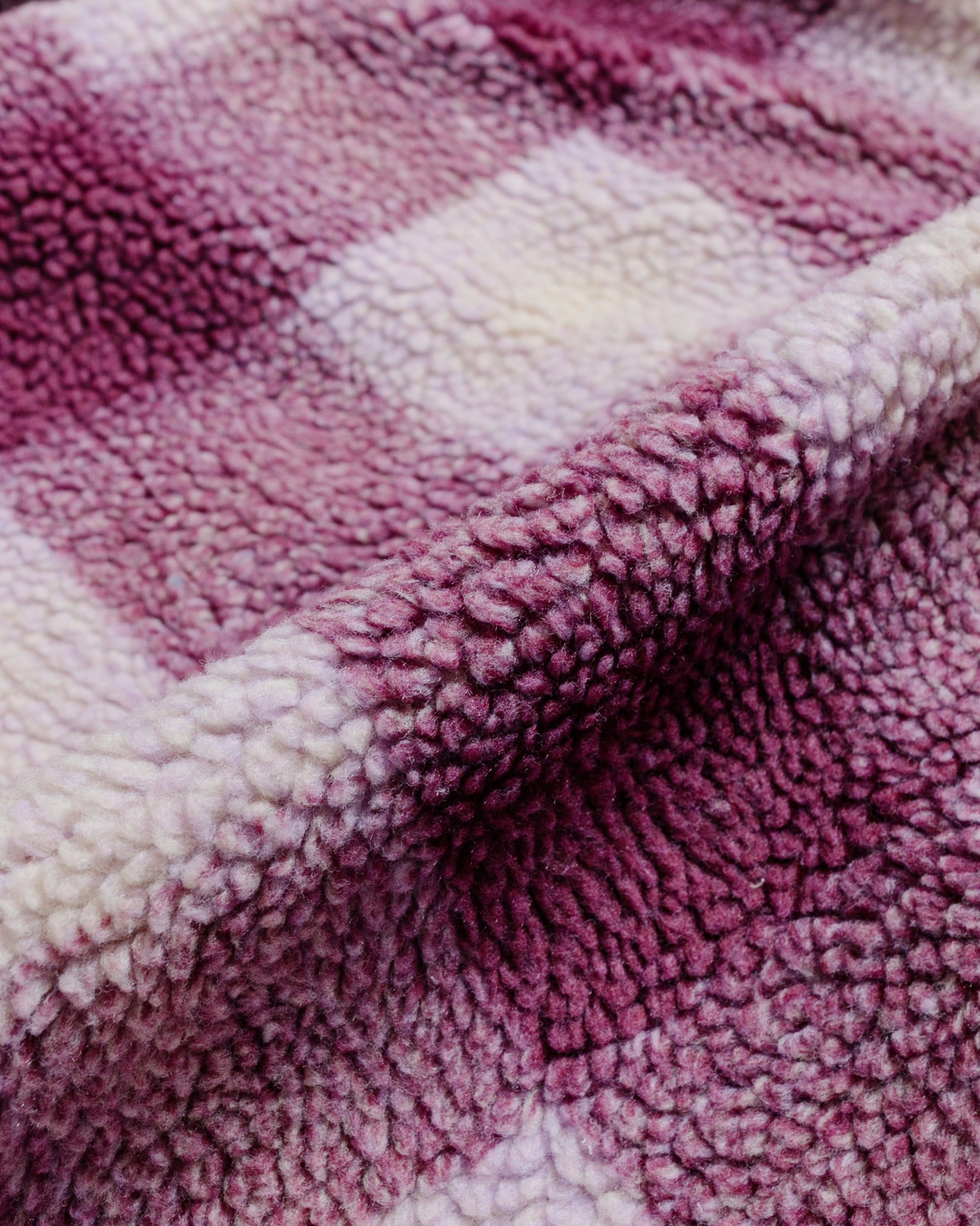 lost & found Stussy Stüssy Zip Sherpa Shadow Plaid Berry