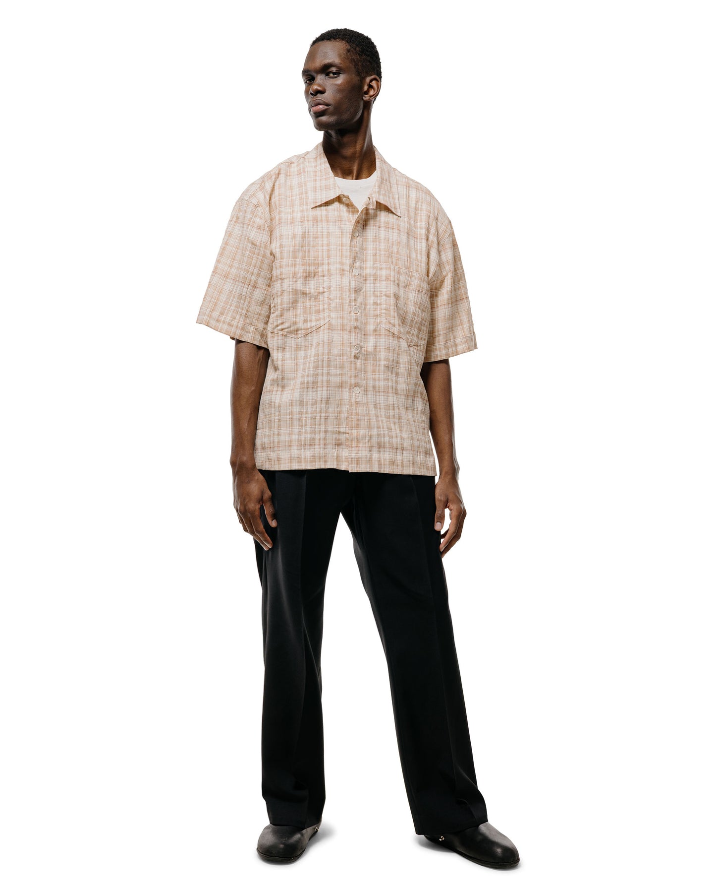 lost & found Sunflower Sunflower Adam Check Shirt 150 Sand