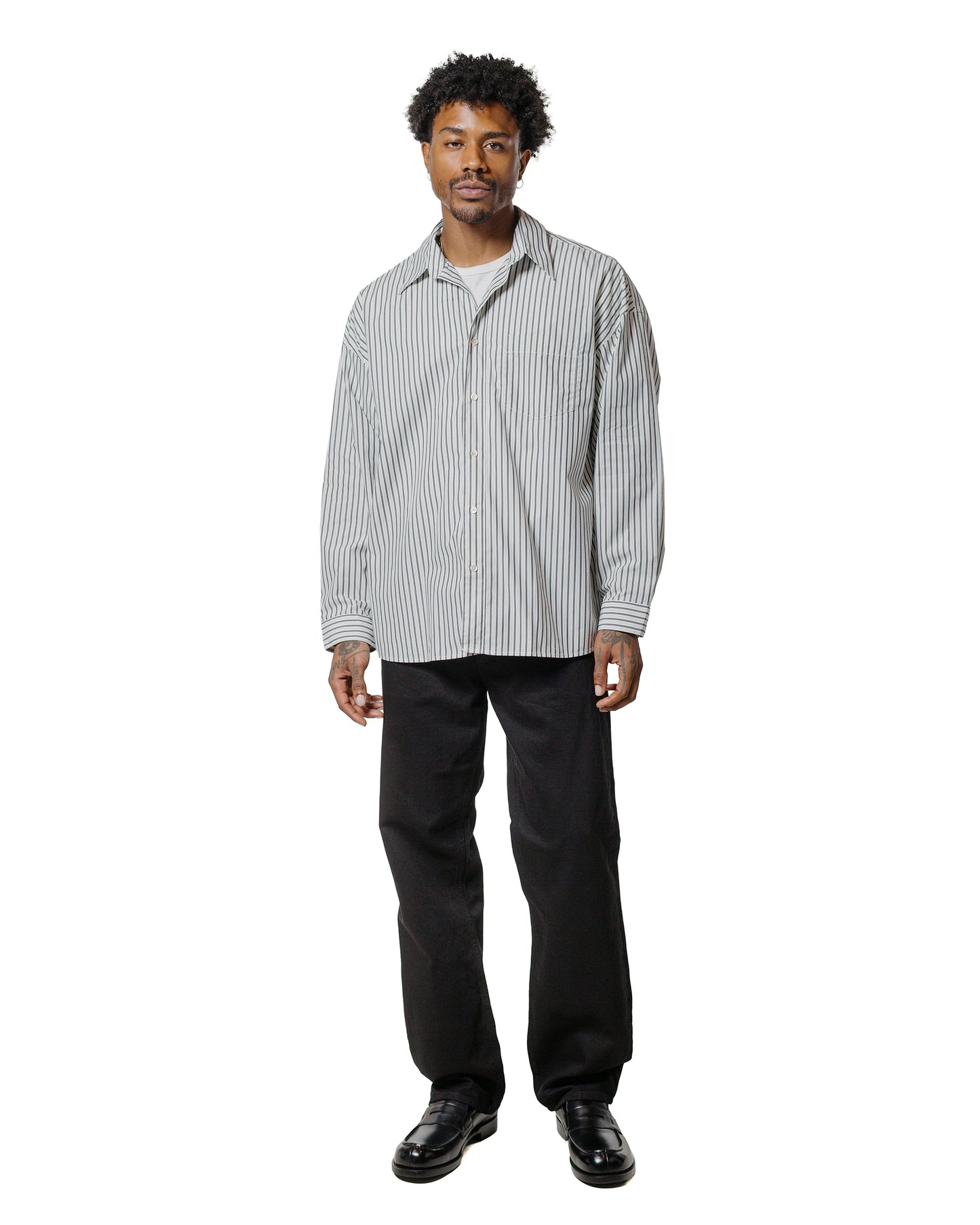 lost & found Sunflower Sunflower Stable Shirt Stripe Anthracite