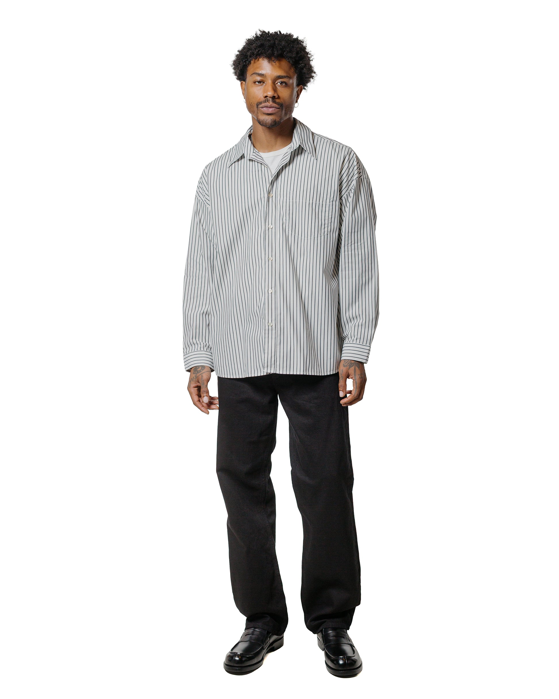 lost & found Sunflower Sunflower Stable Shirt Stripe Anthracite