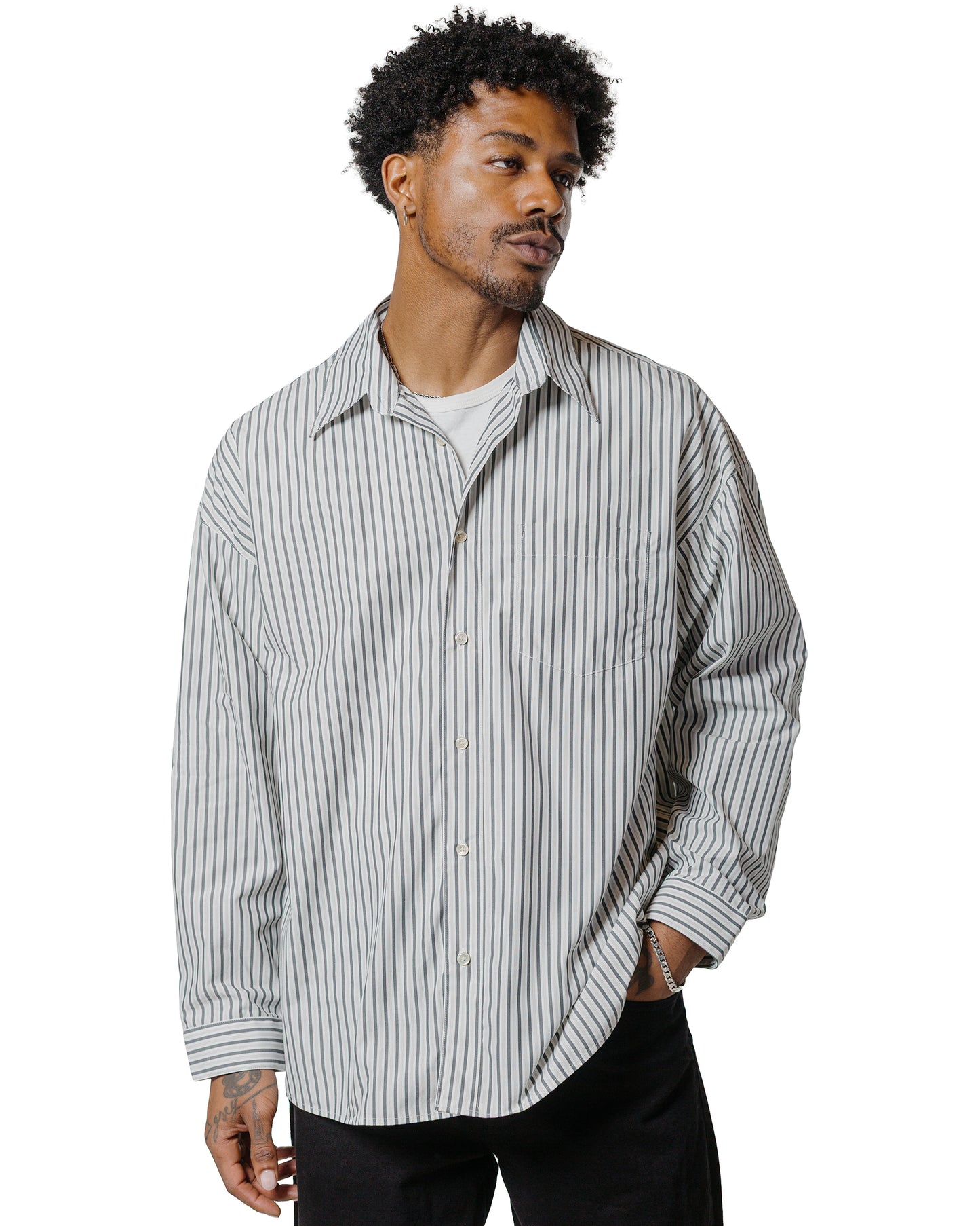 lost & found Sunflower Sunflower Stable Shirt Stripe Anthracite