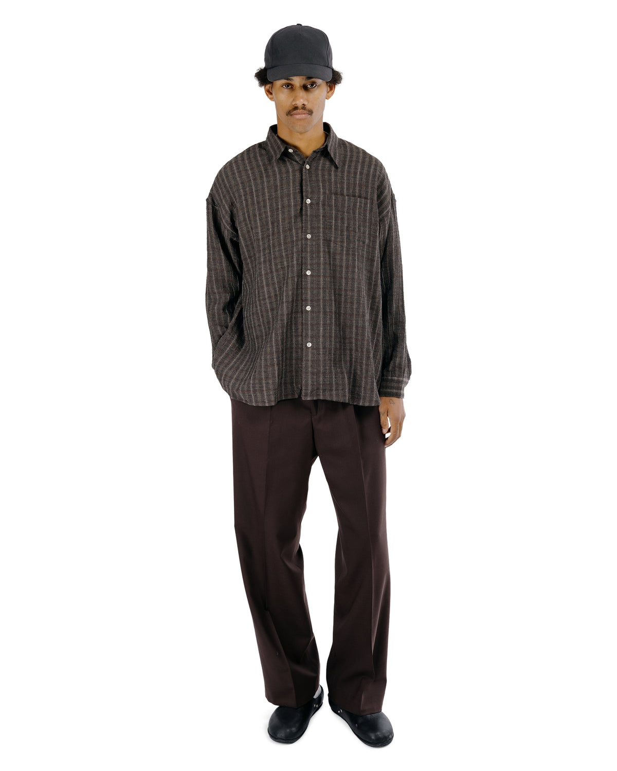 Sunflower Wide Pleated Trouser Brown