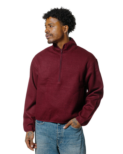 lost & found Sunflower Sunflower Wool Half Zip Burgundy