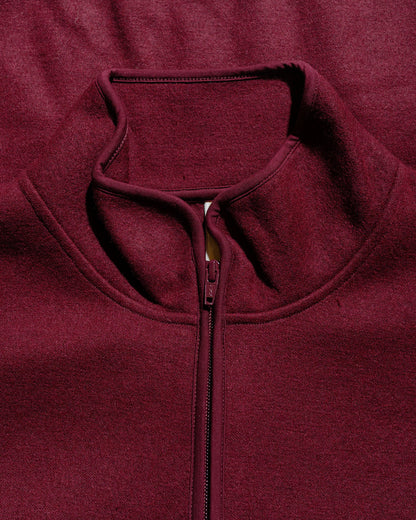 lost & found Sunflower Sunflower Wool Half Zip Burgundy