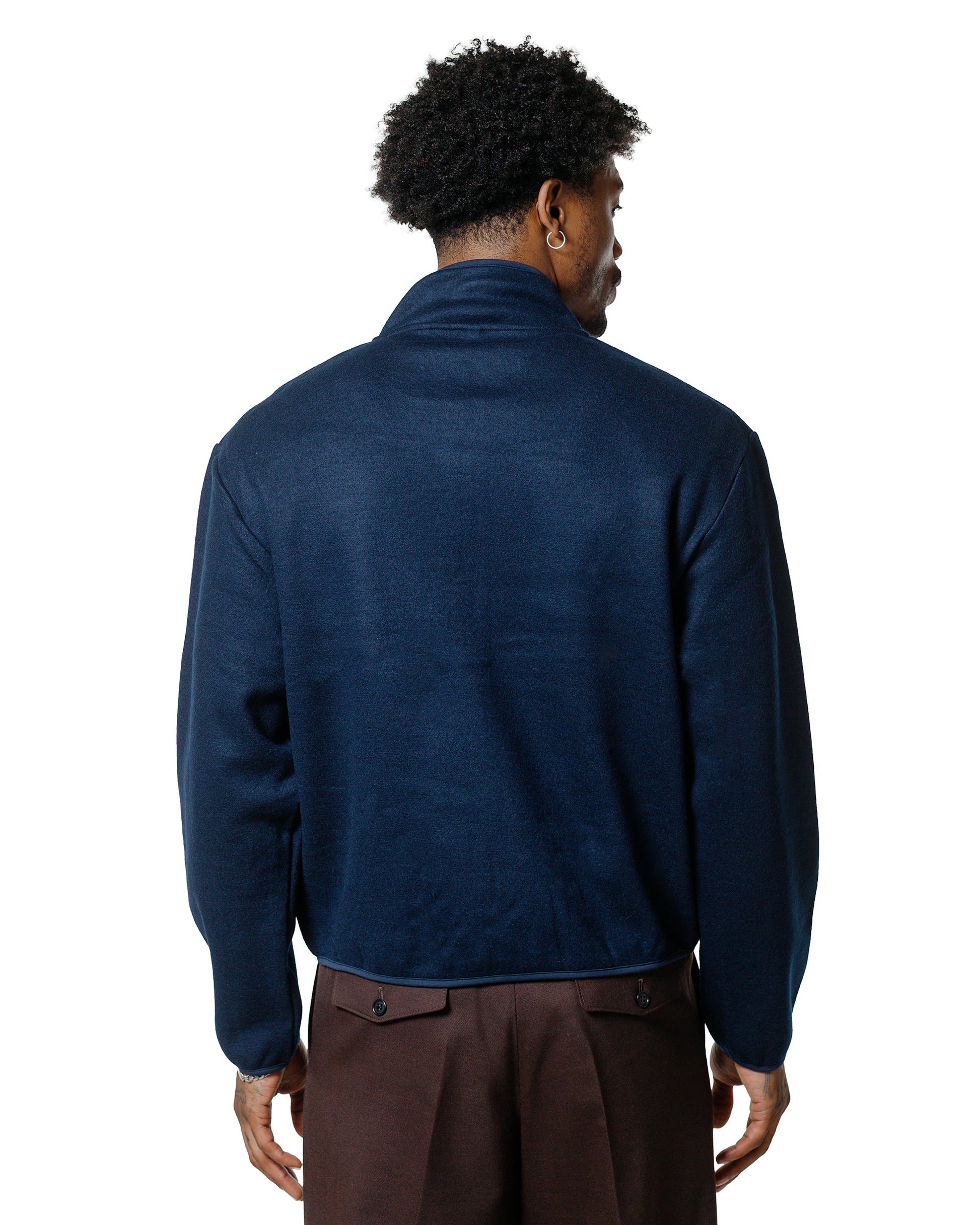 lost & found Sunflower Sunflower Wool Half Zip Navy
