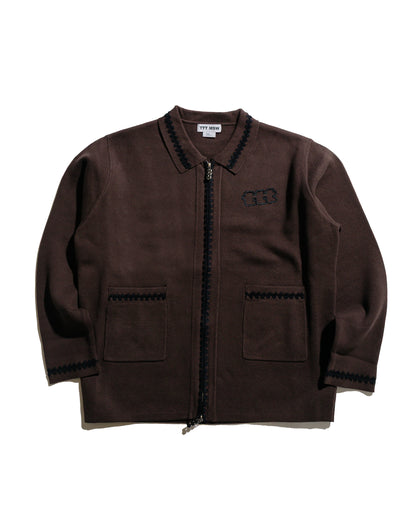 lost & found TTT MSW TTT MSW Knit Polo Cardigan Brown