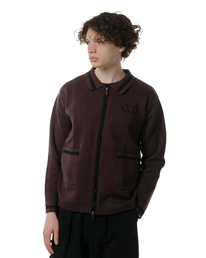 lost & found TTT MSW TTT MSW Knit Polo Cardigan Brown