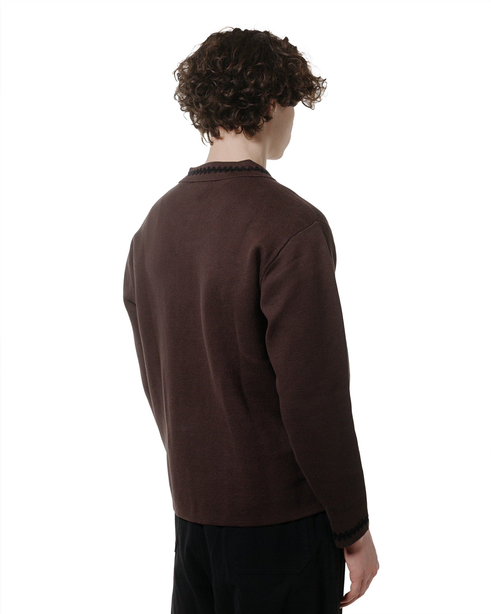 lost & found TTT MSW TTT MSW Knit Polo Cardigan Brown
