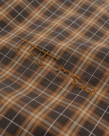TTT MSW Regular Collar Shirt Brown Check