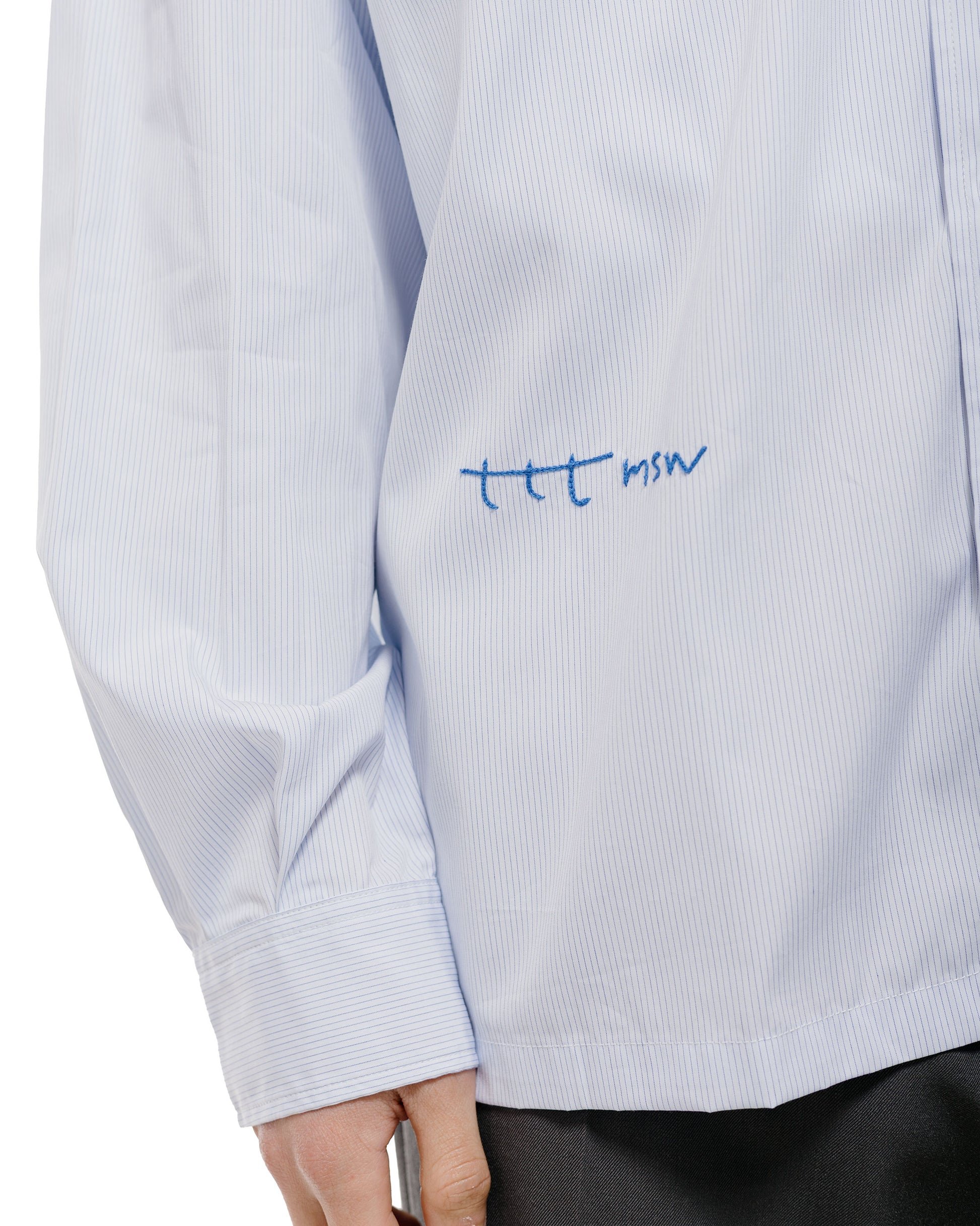TTT MSW Regular Collar Shirt White Stripe