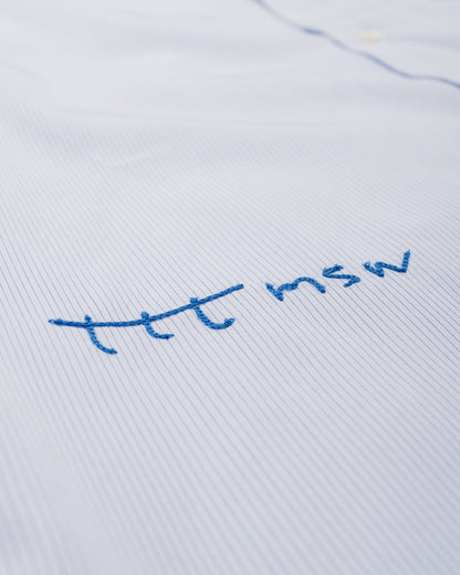 TTT MSW Regular Collar Shirt White Stripe
