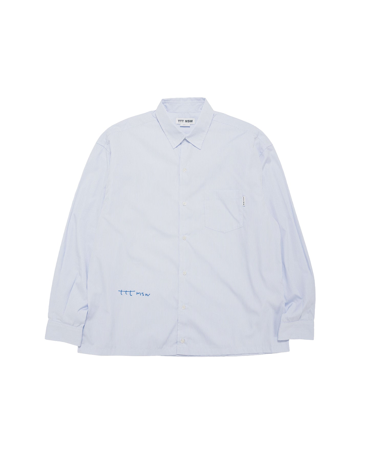 TTT MSW Regular Collar Shirt White Stripe