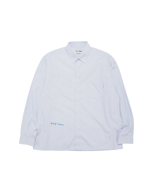 TTT MSW Regular Collar Shirt White Stripe