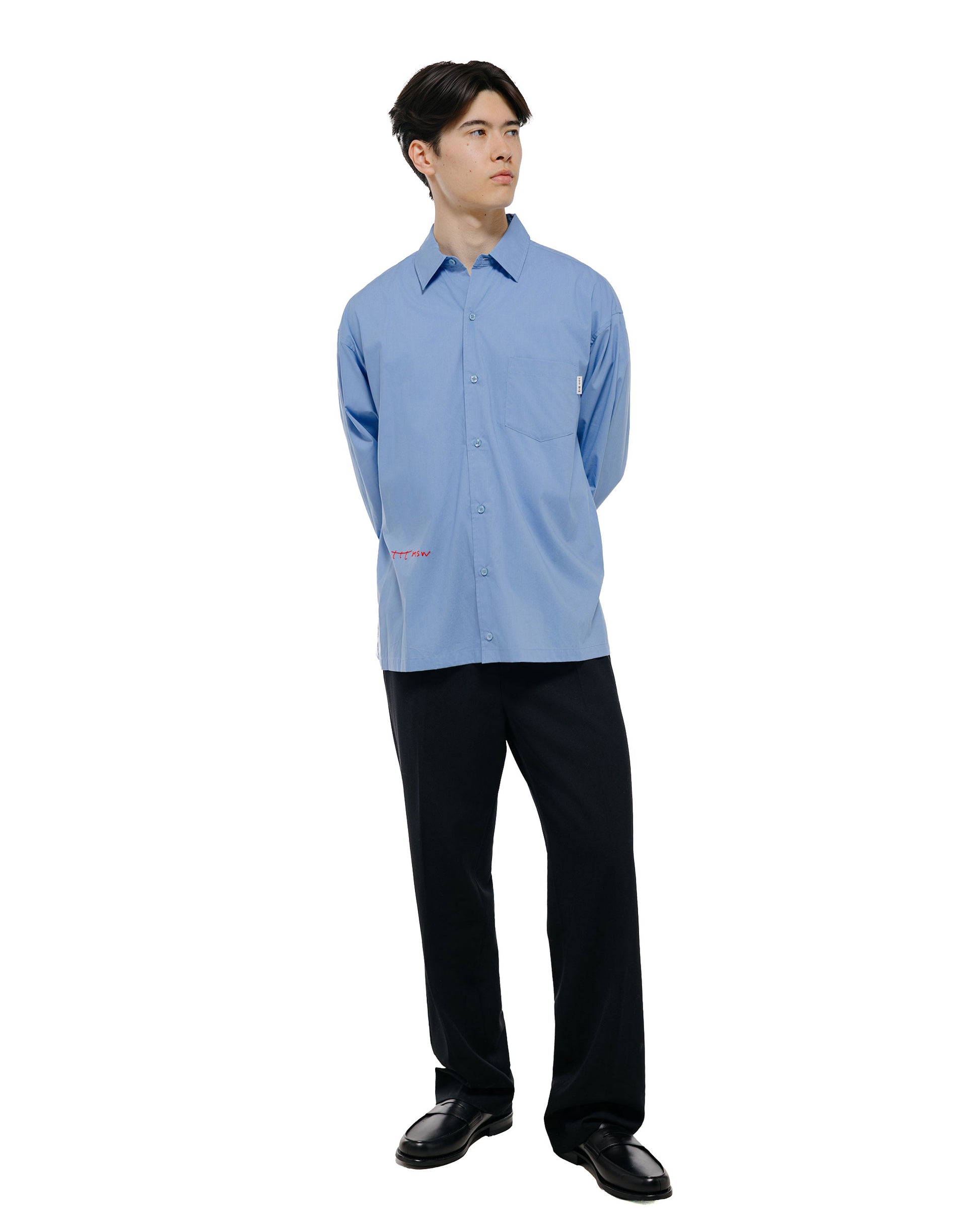 TTT MSW Wool Straight Slacks Black