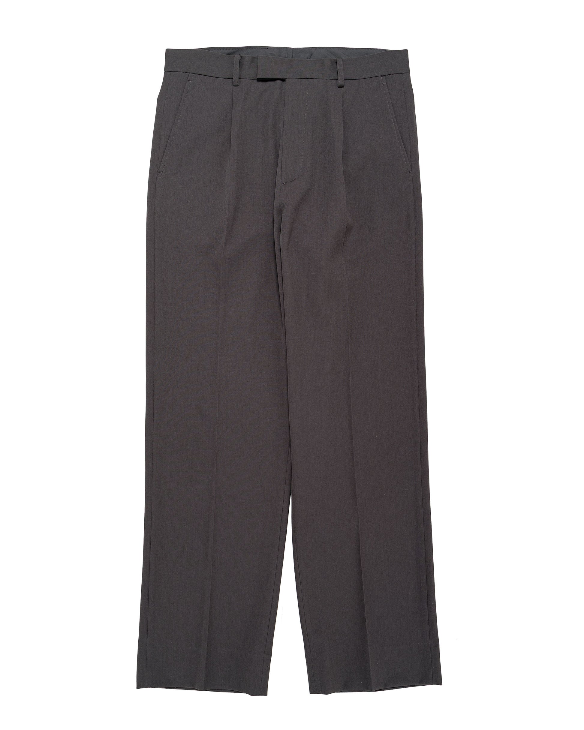 TTT MSW Wool Straight Slacks Charcoal Grey