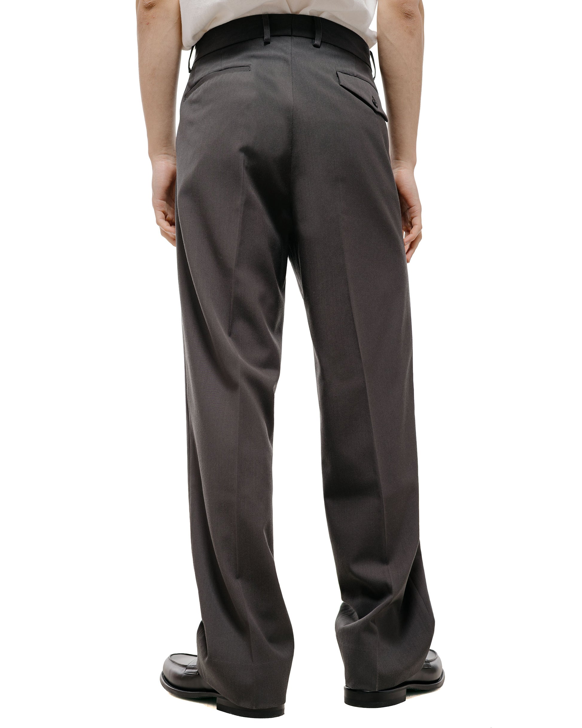 TTT MSW Wool Straight Slacks Charcoal Grey