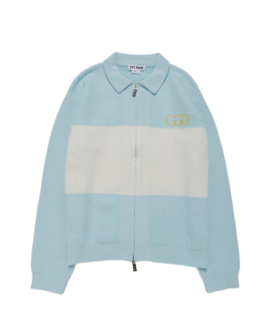 lost & found TTT MSW TTT MSW Zip Knit Polo Blue