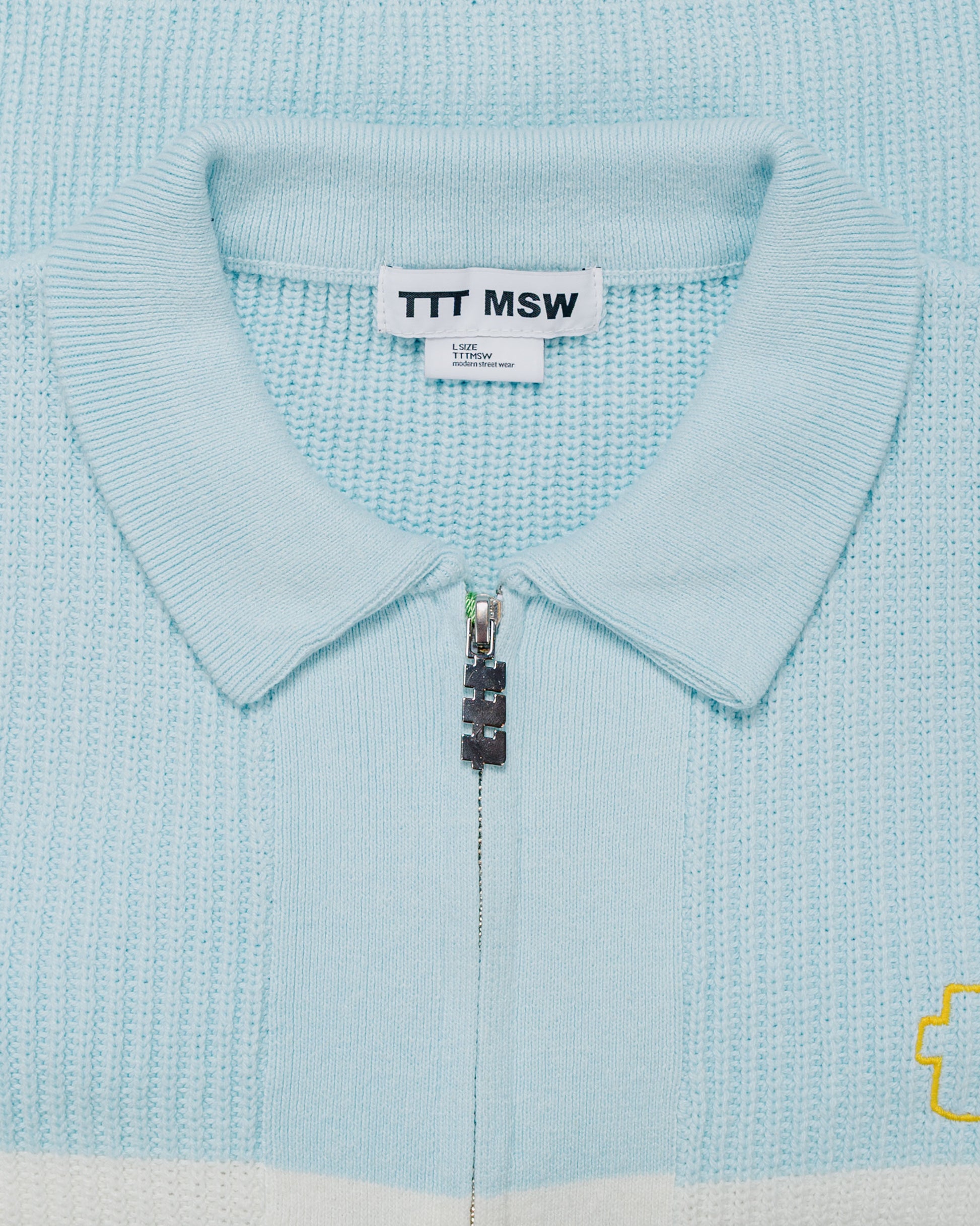 lost & found TTT MSW TTT MSW Zip Knit Polo Blue