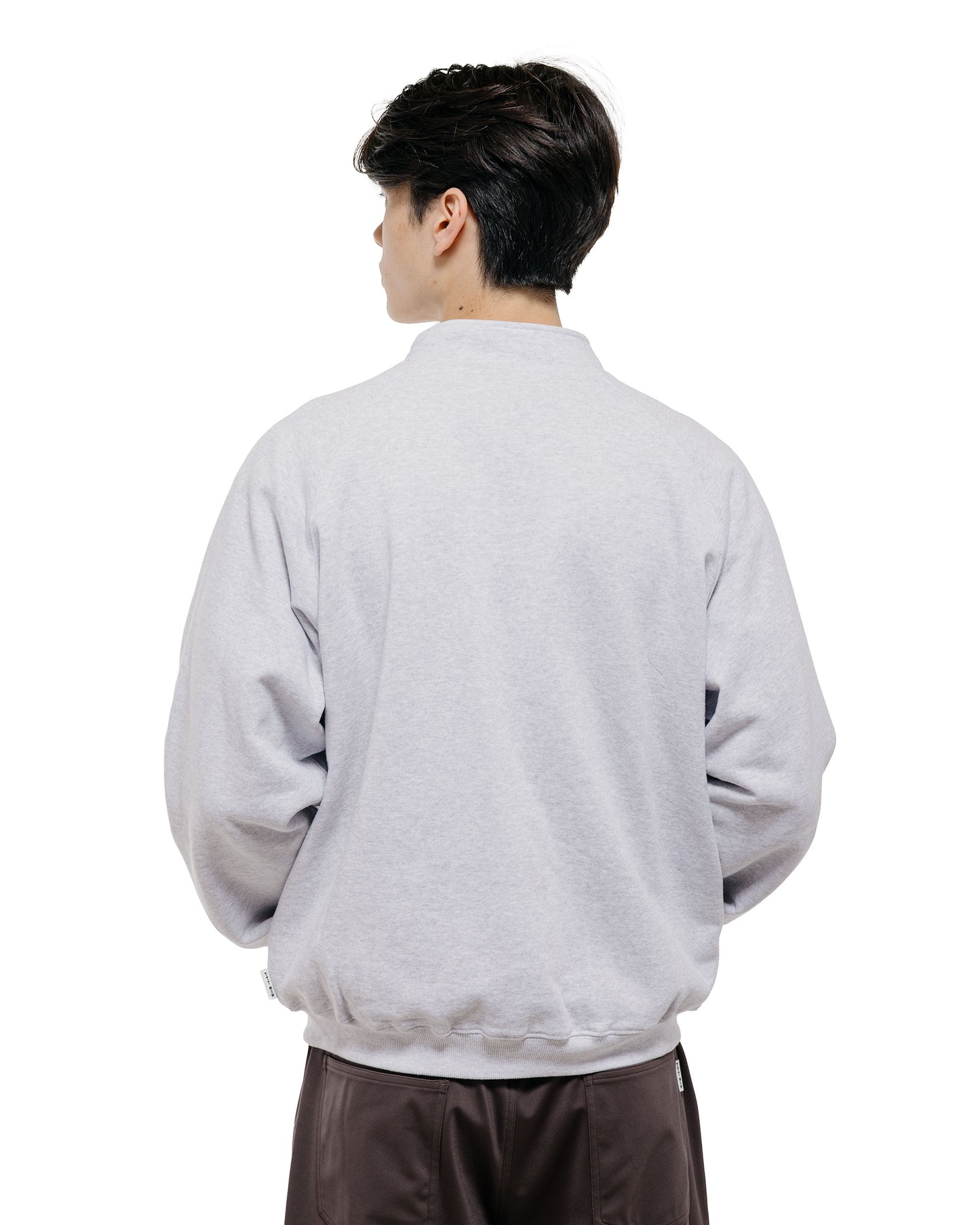 TTT MSW Zip Up Crew Neck Sweat Ash