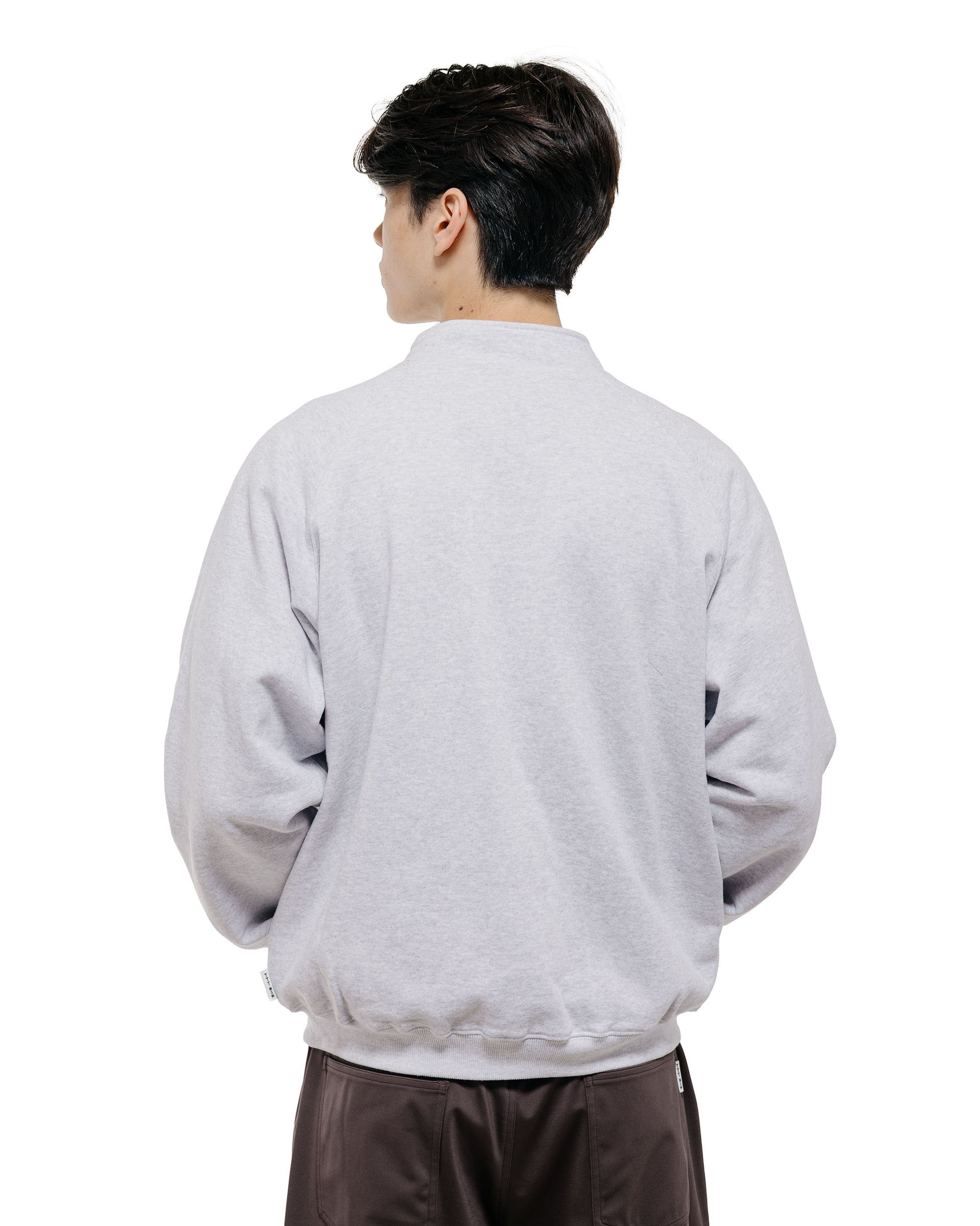 TTT MSW Zip Up Crew Neck Sweat Ash