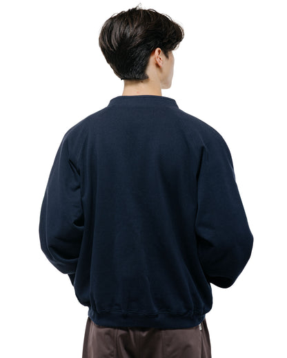 TTT MSW Zip Up Crew Neck Sweat Navy