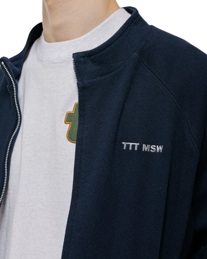 TTT MSW Zip Up Crew Neck Sweat Navy