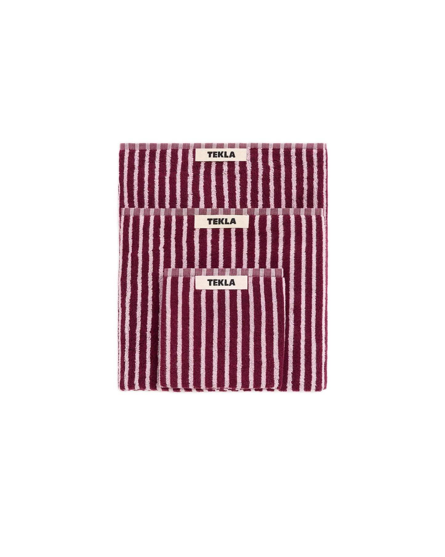 lost & found TEKLA Tekla Terry Bath Towel Red & Rose