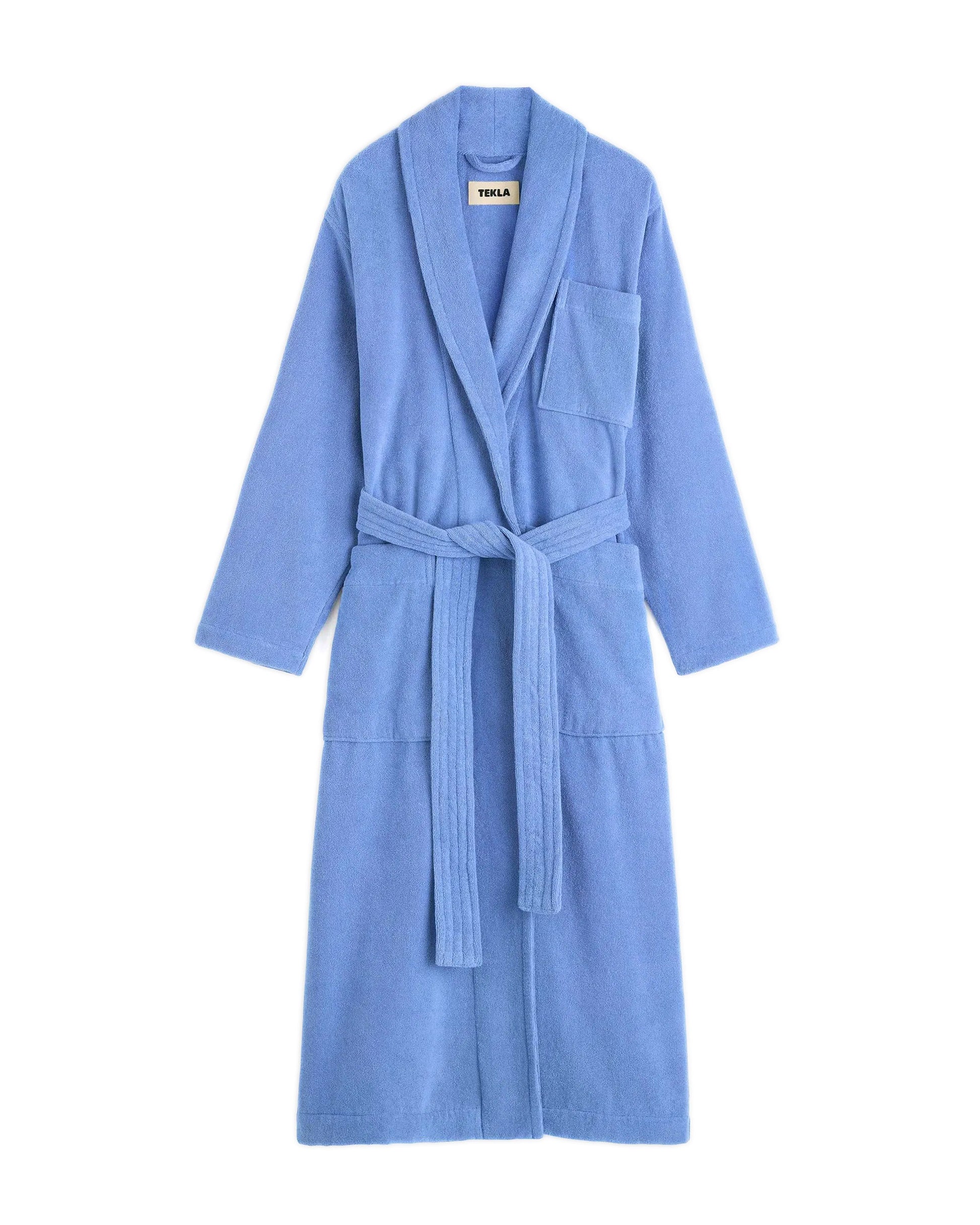 lost & found TEKLA Tekla Terry Classic Bathrobe Clear Blue