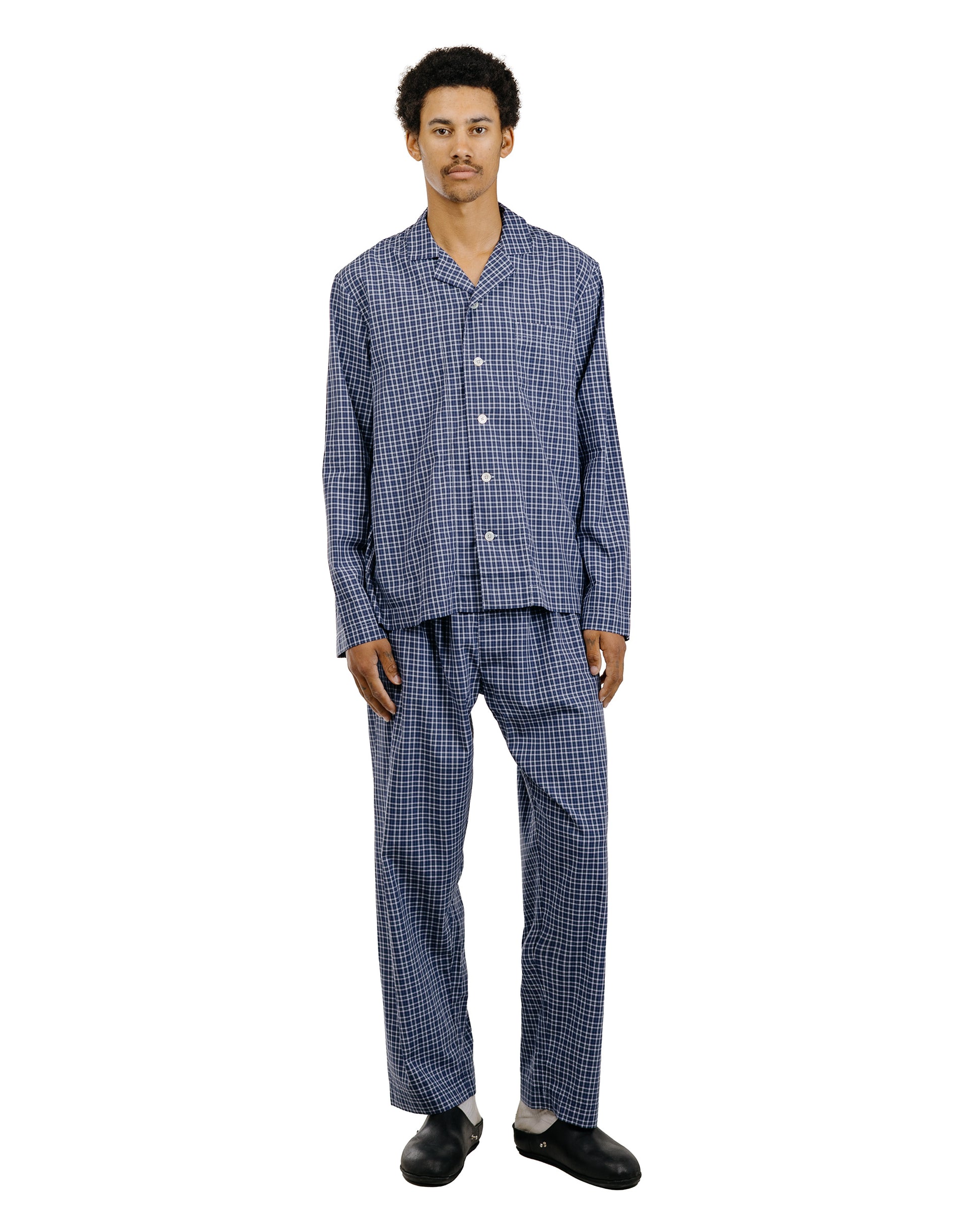 lost & found TEKLA Tekla Fine Twill Pyjama Shirt Lanegan Checks
