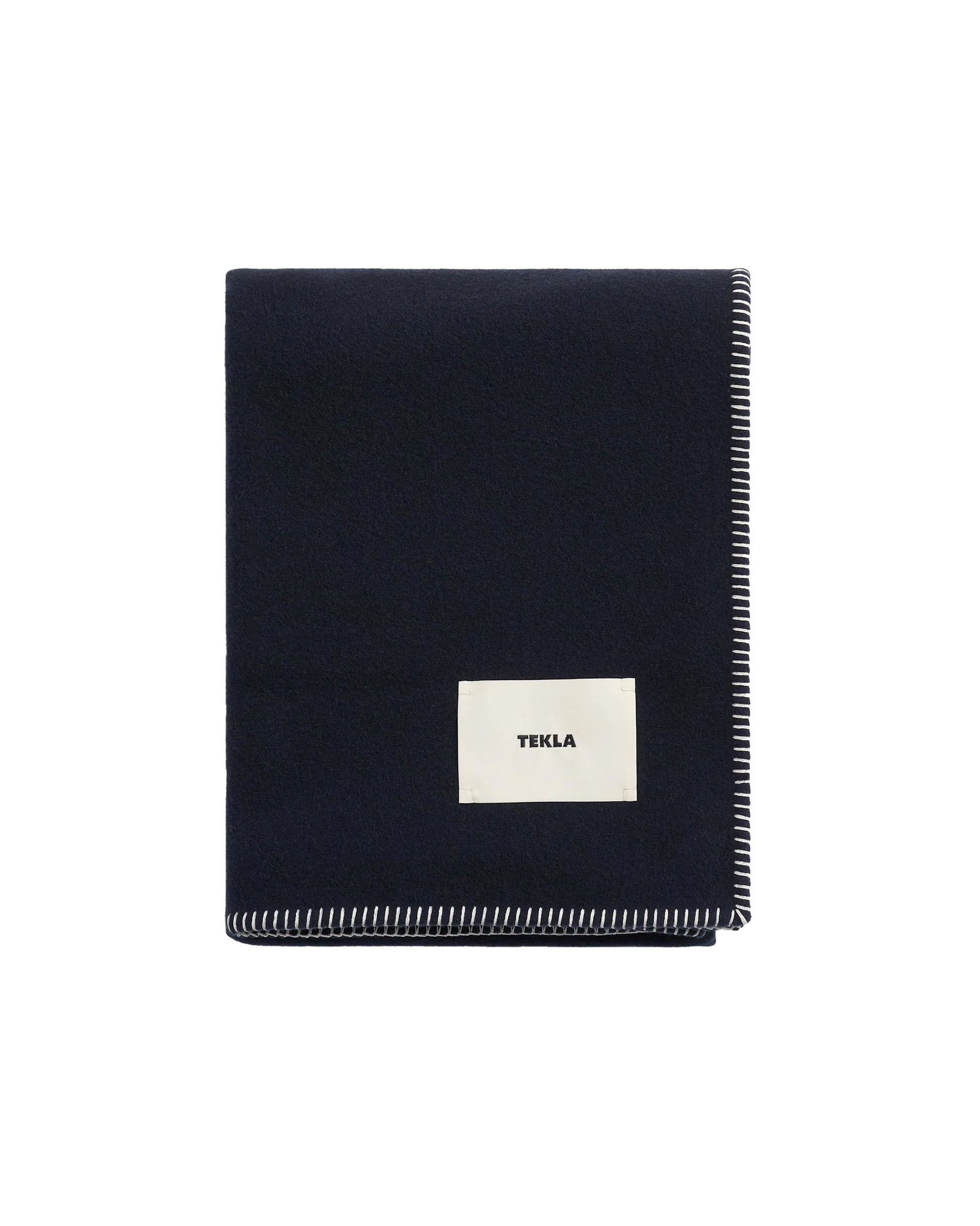 lost & found TEKLA Tekla Lambswool Blanket Dusk Blue