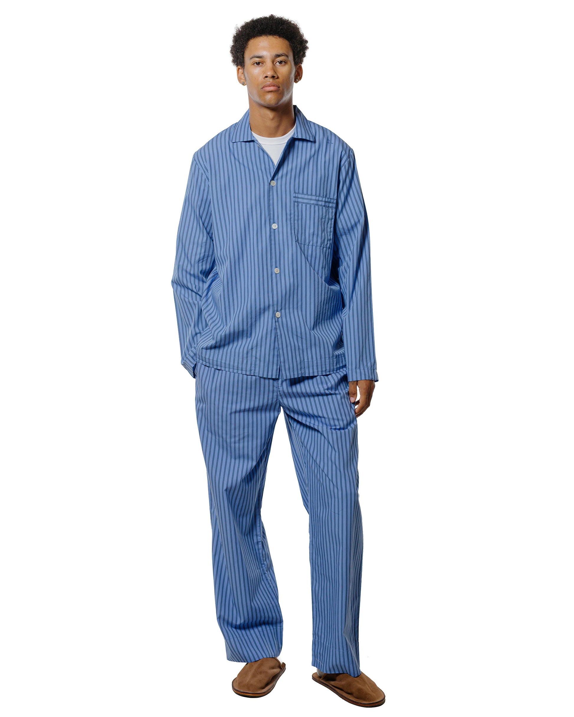 lost & found TEKLA Tekla Poplin Pyjama Pants Boro Stripes