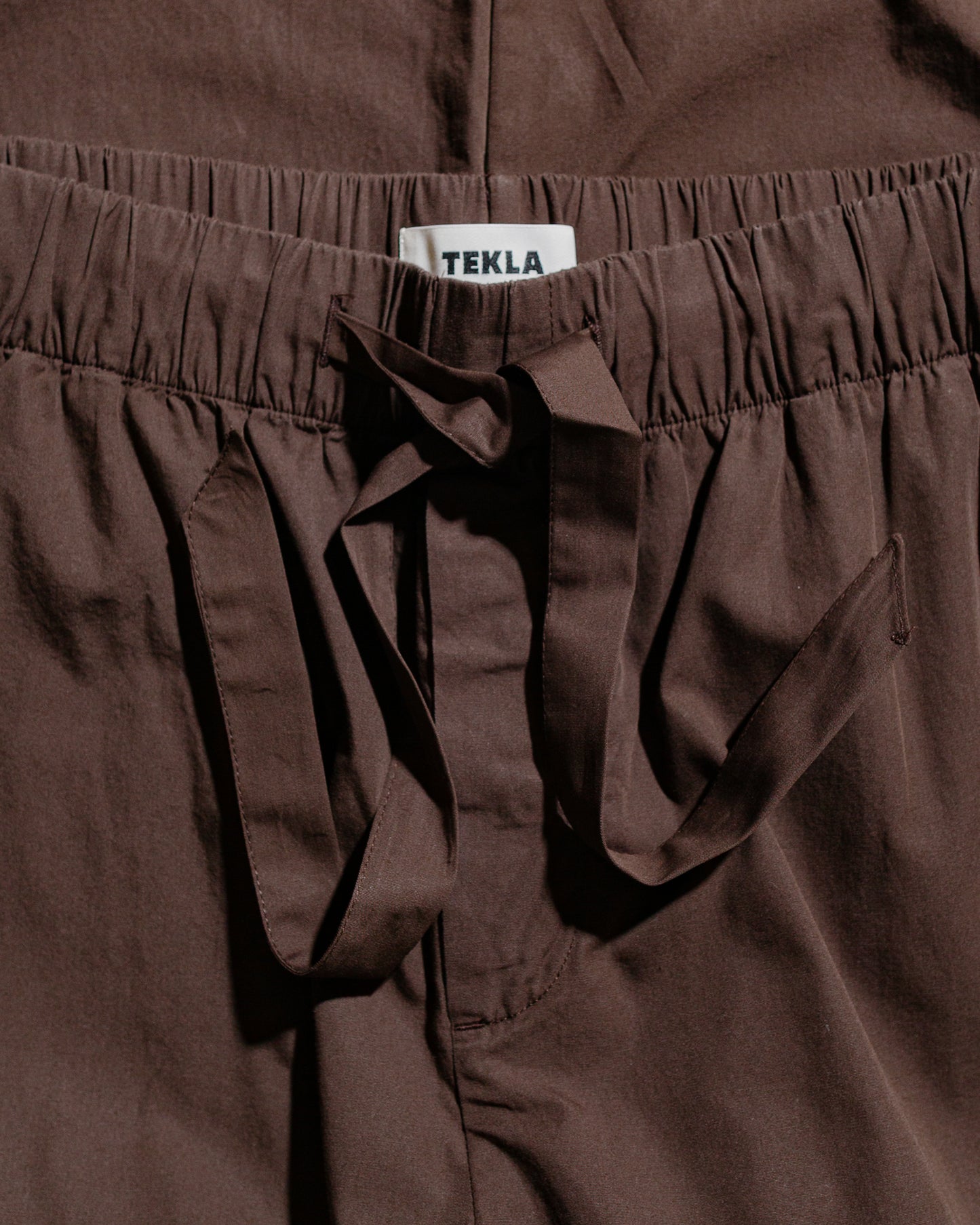 lost & found TEKLA Tekla Poplin Pyjama Pants Coffee