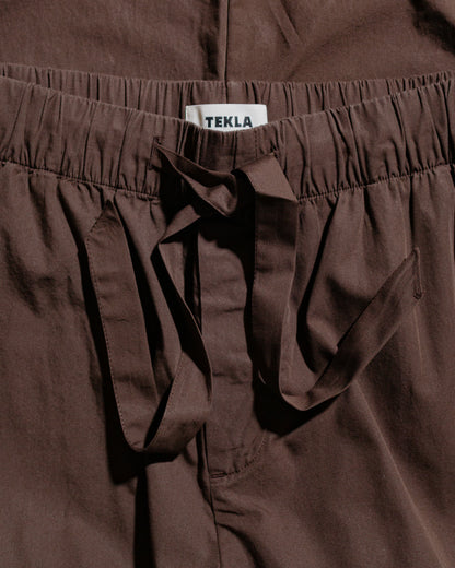 lost & found TEKLA Tekla Poplin Pyjama Pants Coffee