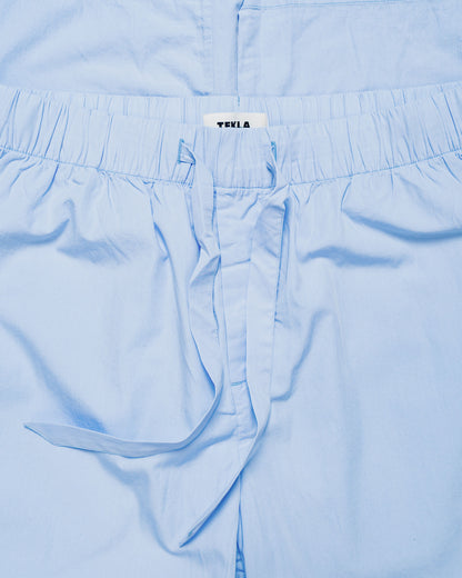 lost & found TEKLA Tekla Poplin Pyjama Pants Shirt Blue