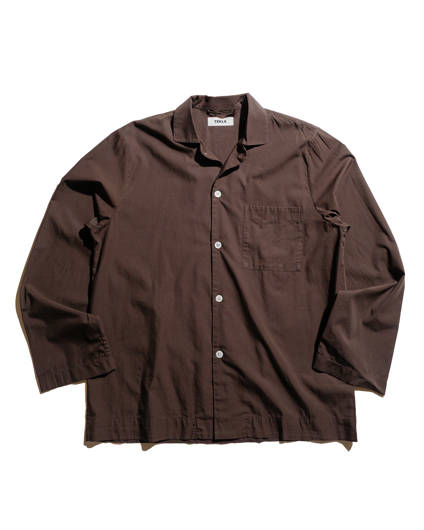lost & found TEKLA Tekla Poplin Pyjama Shirt Coffee
