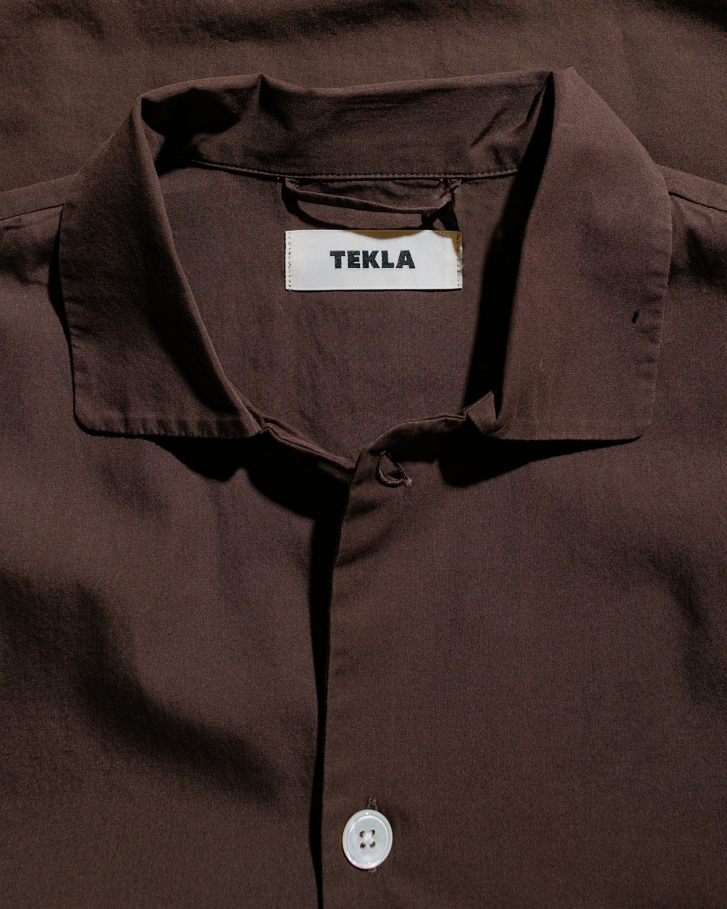 lost & found TEKLA Tekla Poplin Pyjama Shirt Coffee