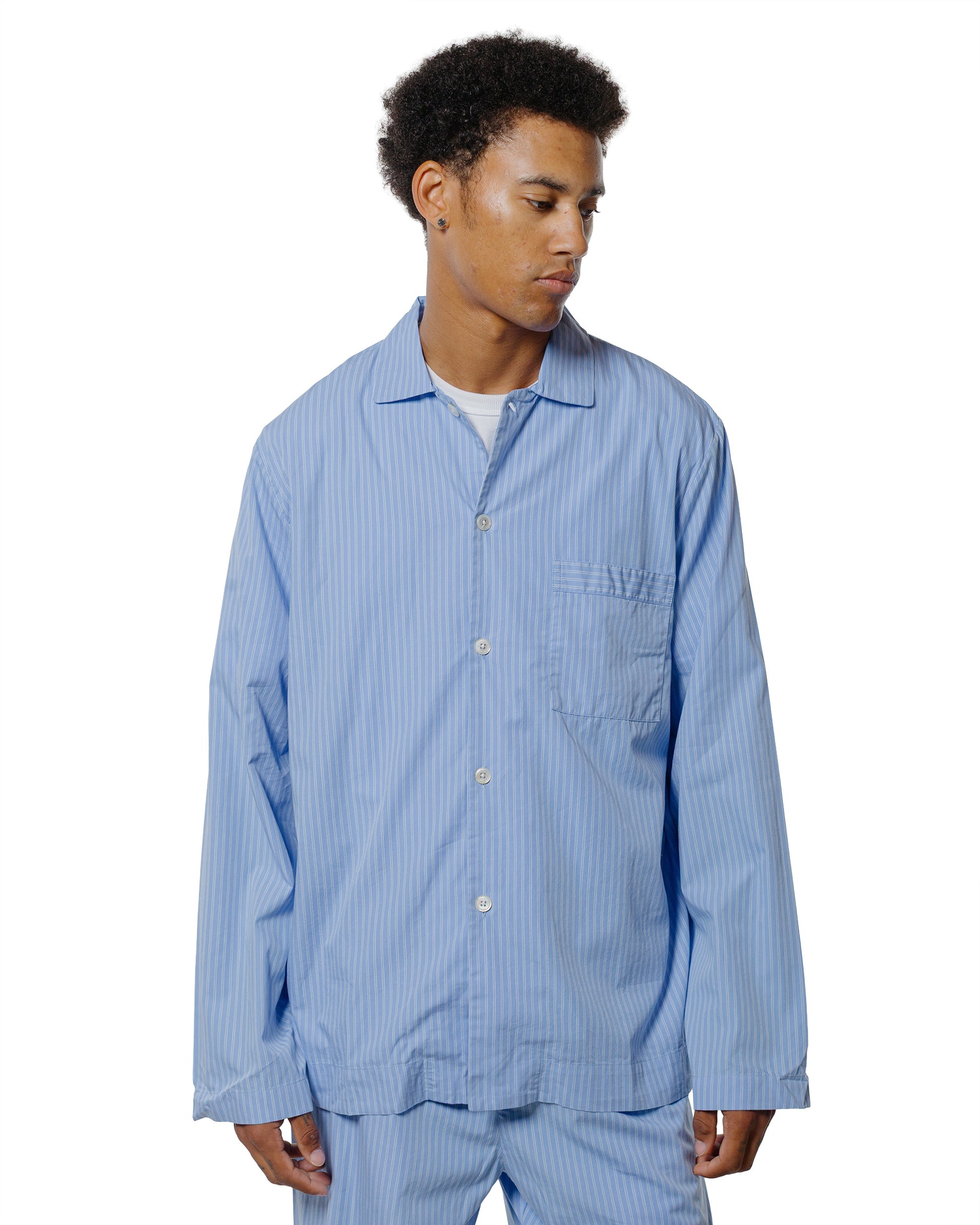 lost & found TEKLA Tekla Poplin Pyjama Shirt Pin Stripes
