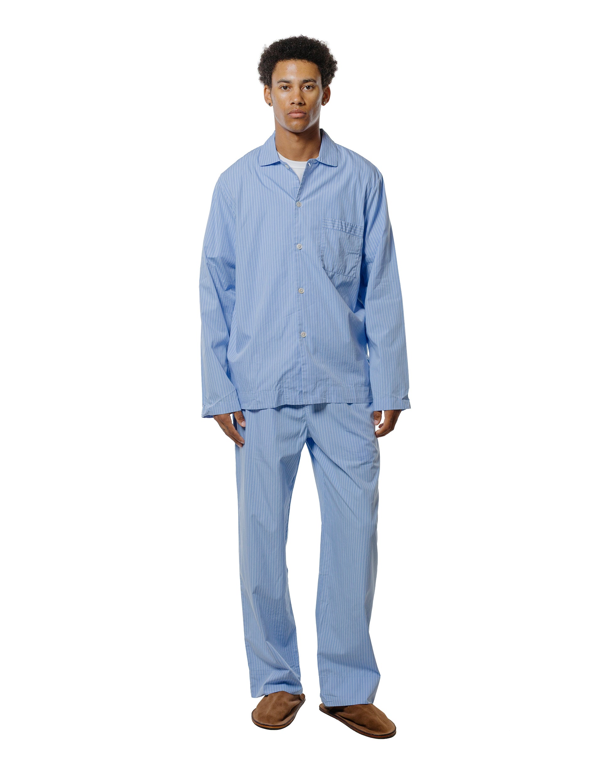 lost & found TEKLA Tekla Poplin Pyjama Shirt Pin Stripes