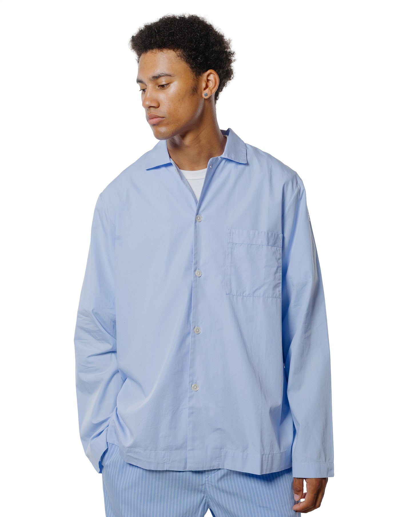 lost & found TEKLA Tekla Poplin Pyjama Shirt Shirt Blue