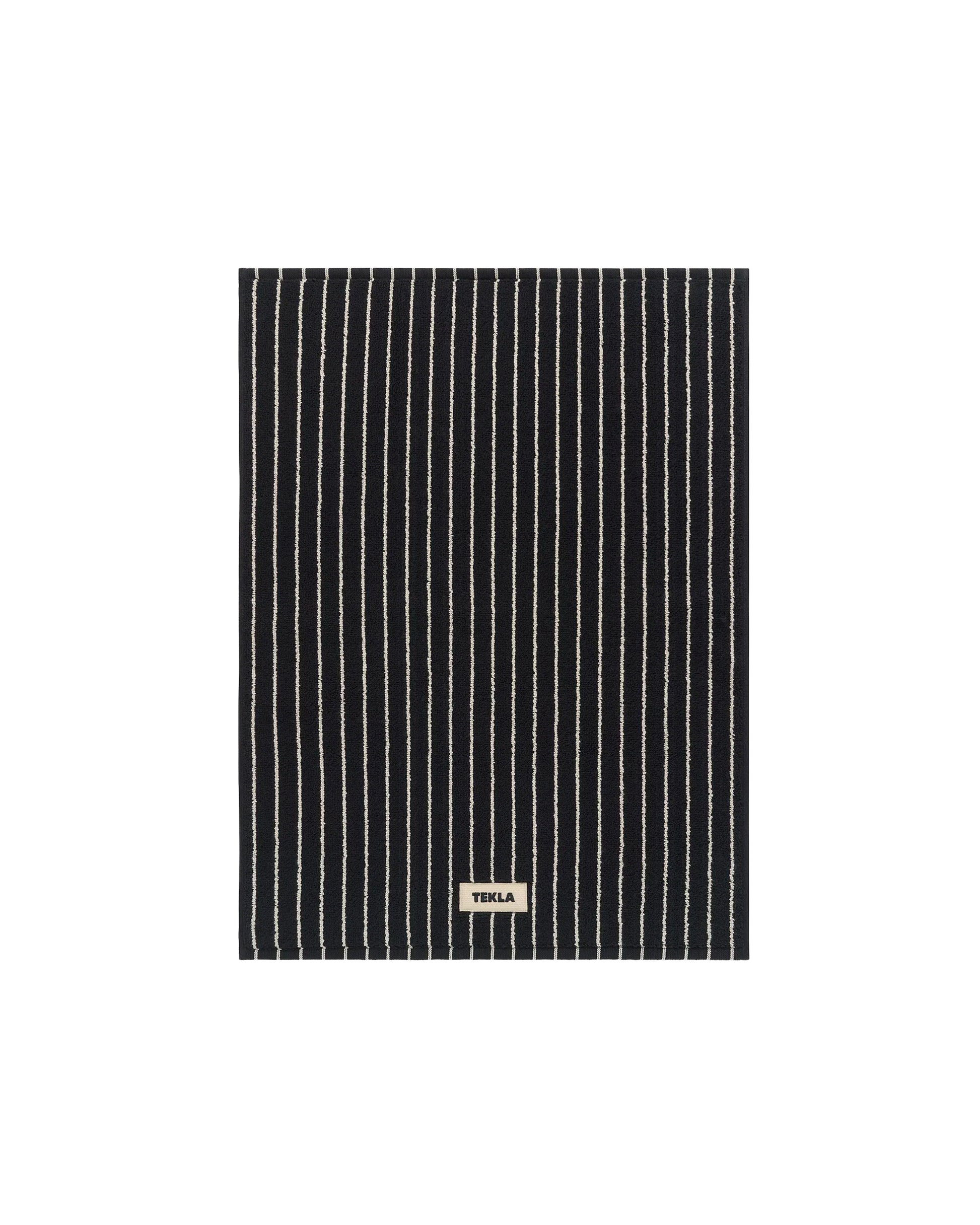 lost & found TEKLA Tekla Terry Bath Mat Black Stripes