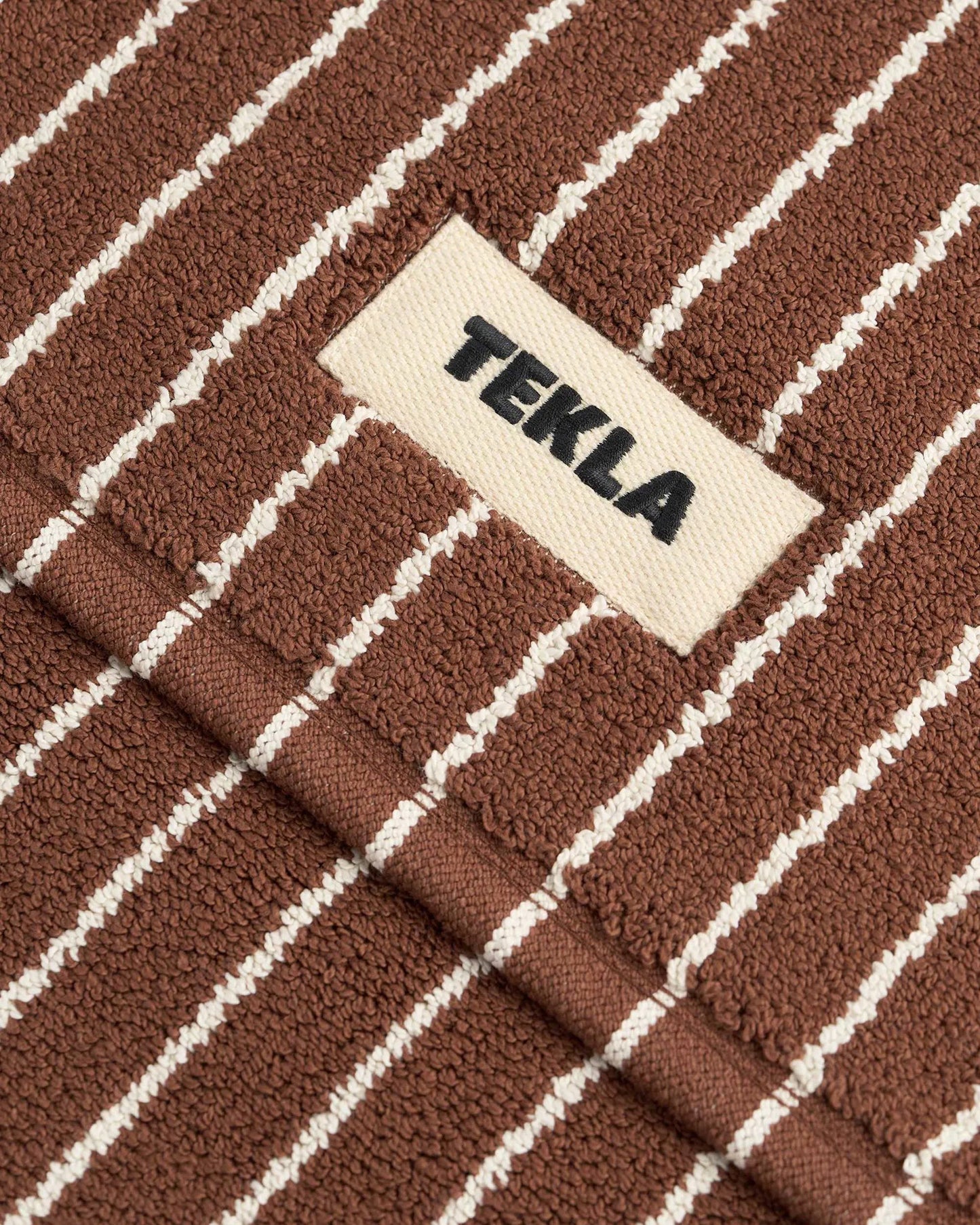 lost & found TEKLA Tekla Terry Bath Mat Rust Stripes