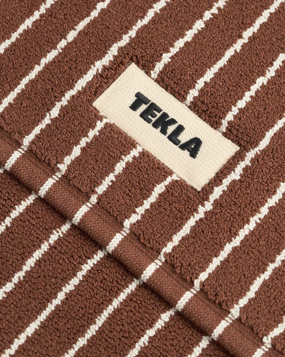 lost & found TEKLA Tekla Terry Bath Mat Rust Stripes
