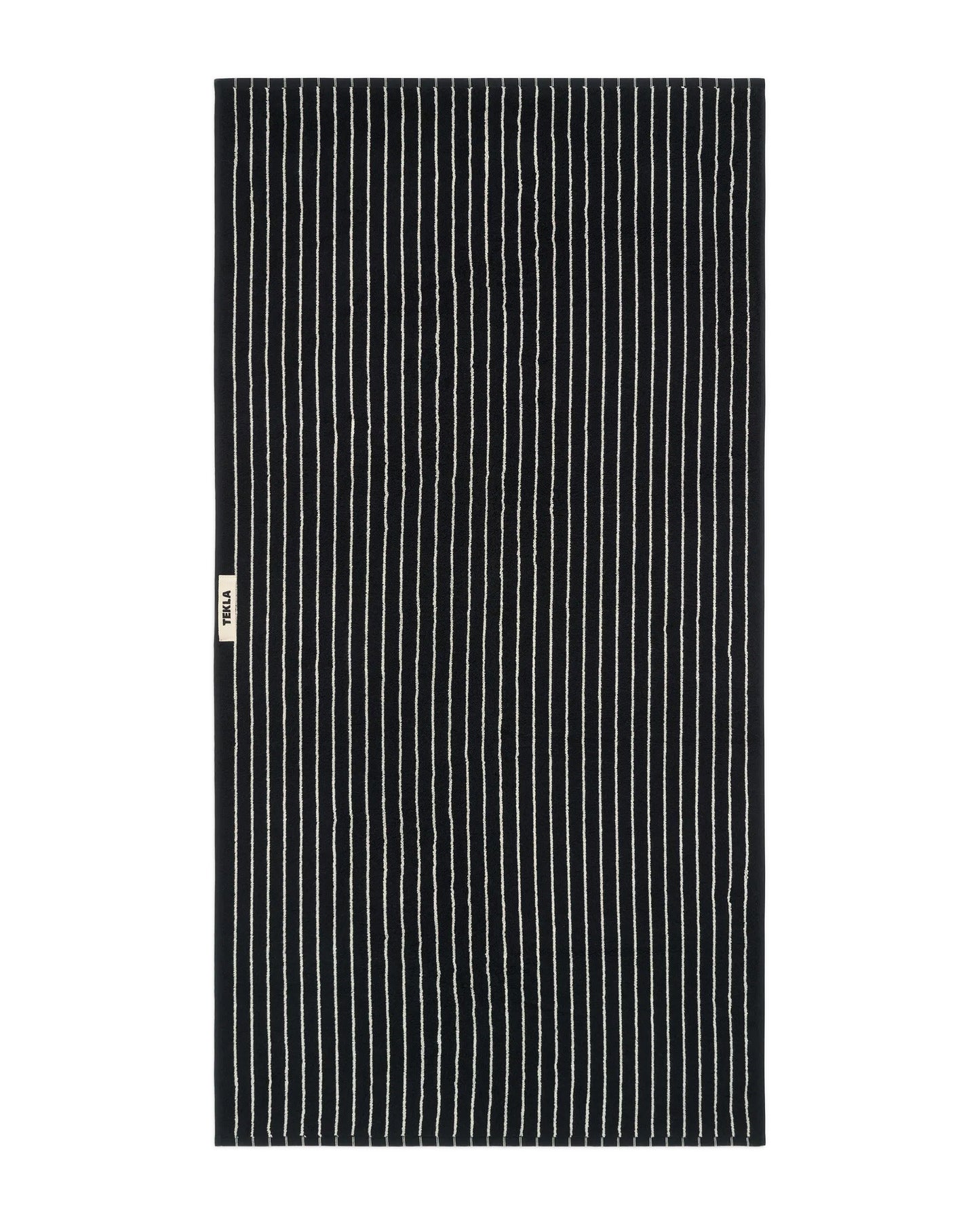 lost & found TEKLA Tekla Terry Bath Towel Black Stripes