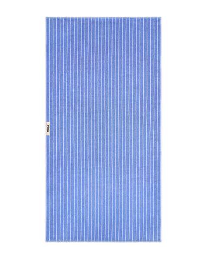 lost & found TEKLA Tekla Terry Bath Towel Clear Blue Stripes