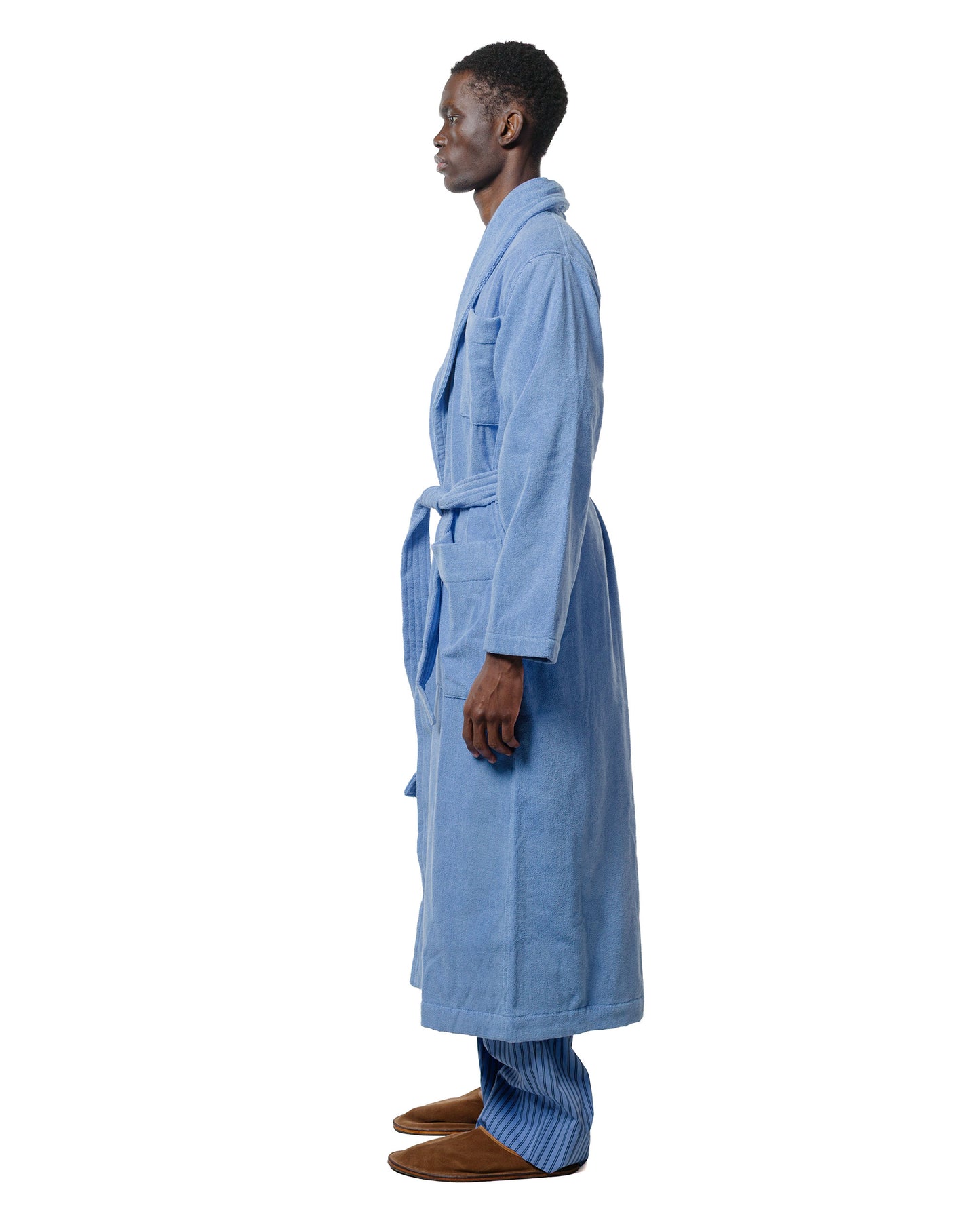 lost & found TEKLA Tekla Terry Classic Bathrobe Clear Blue