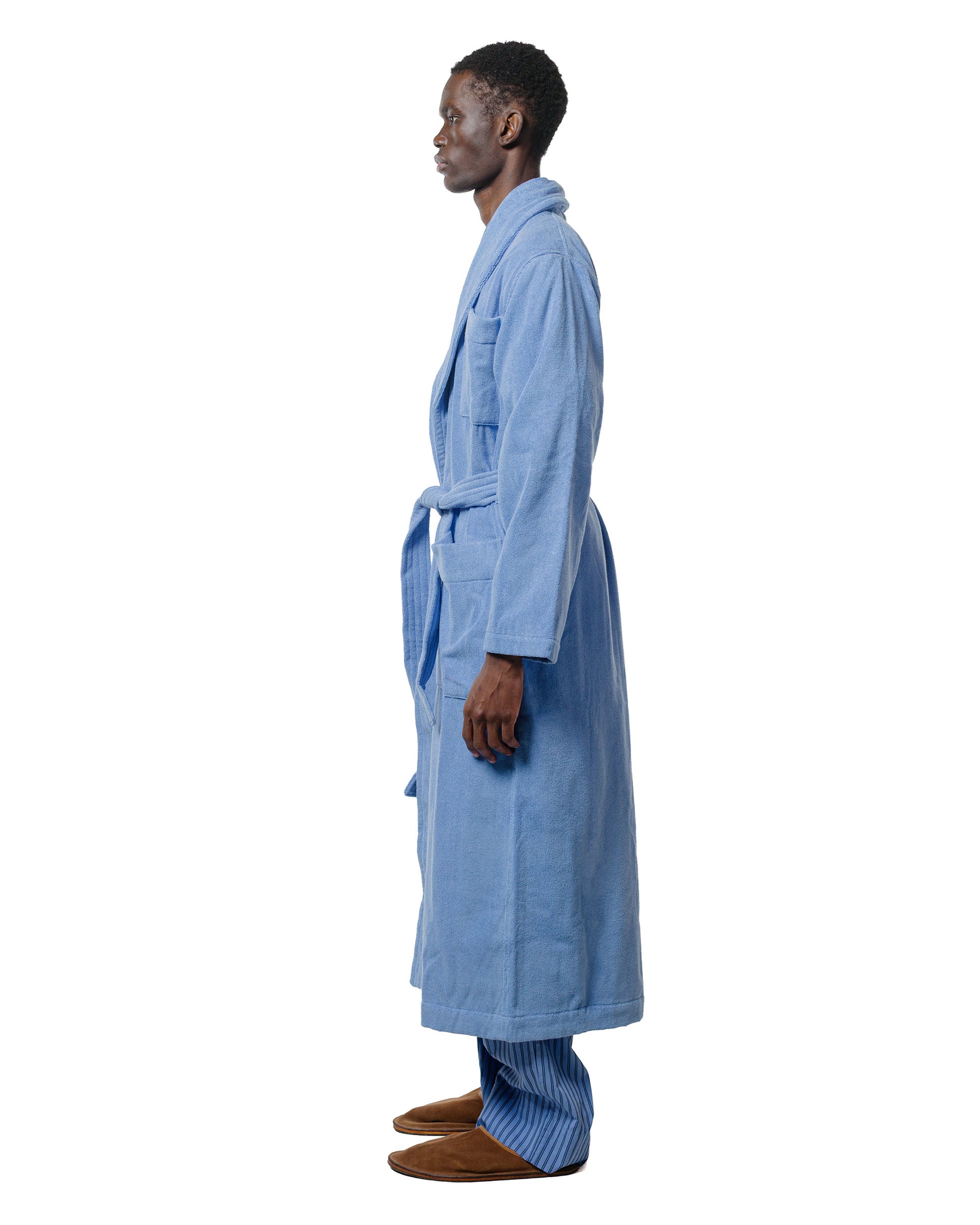 lost & found TEKLA Tekla Terry Classic Bathrobe Clear Blue