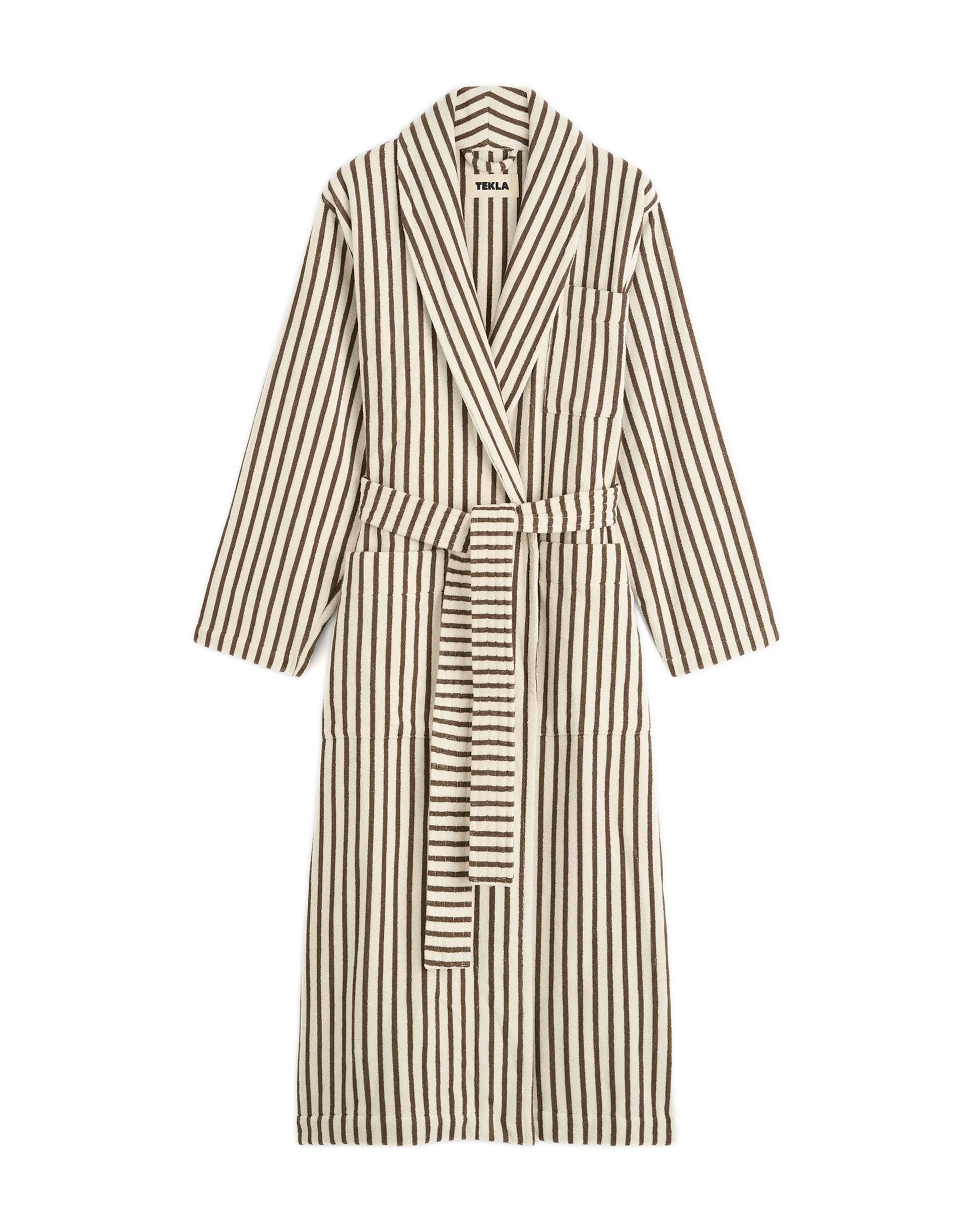 lost & found TEKLA Tekla Terry Classic Bathrobe Kodiak Stripes